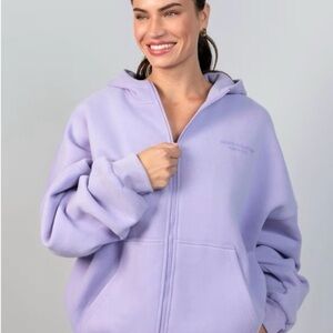 Comfrt Lavender Zip-Up Hoodie